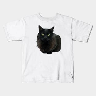 Black Cat Image Kids T-Shirt